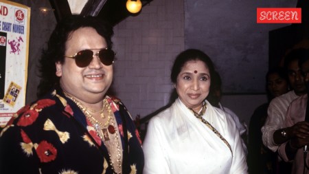 Asha Bhosle and Bappi Lahiri