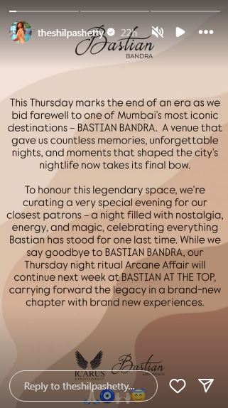 Bastian Bandra closes shop.