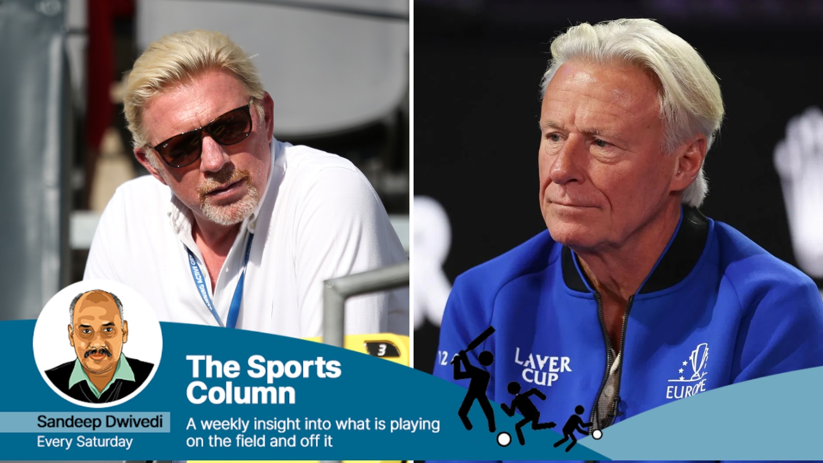 Like five-time Wimbledon champion Bjorn Borg (R), Boris Becker too couldn't handle life without tennis. (Reuters)