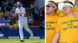 Stuart Broad incident ashes s**t bloke shirt Joe Root