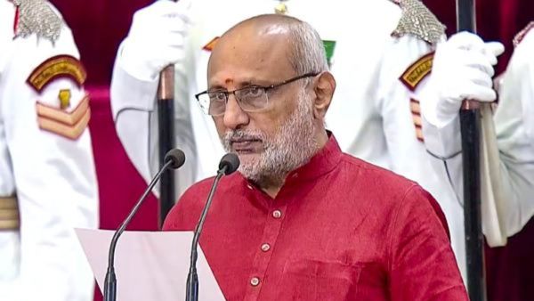 CP Radhakrishnan takes oath as the 15th Vice President of India, at Rashtrapati Bhavan, in New Delhi.