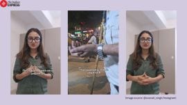 Delhi influencer confronts police at Connaught Place