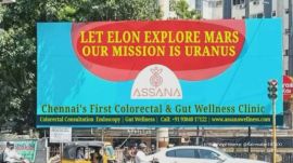 The ad, created by Assana, a colorectal and gut wellness clinic based in Tamil Nadu's Chennai, takes a clever approach to rectal health (Image source: @Rainmaker1973/X)