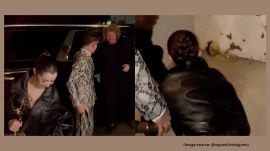 A man quickly stepped in, helping Cristin Milioti back to her feet and picking up the trophy at the same time (Image source: @nypost/Instagram)