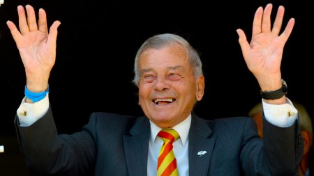 File image of former umpire Dickie Bird attending the first day of the first Test match at Lord's cricket ground in London on May 21, 2015. (PA via AP)