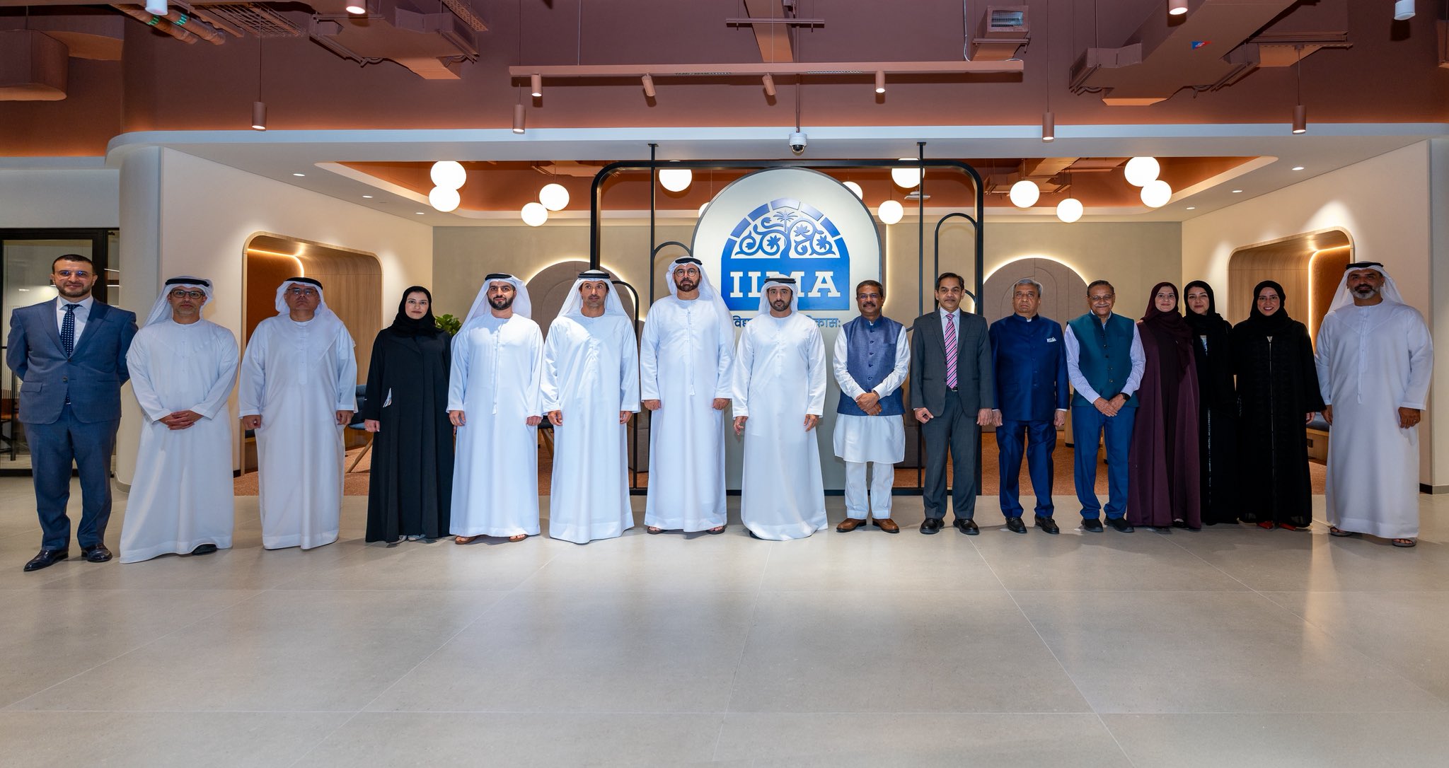 Dignitaries from India and UAE during the launch of IIMA Dubai Campus