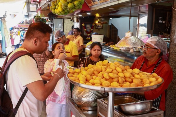 Elco’s pani puri has fans across walks of life — from industrialists and politicians to actors like Genelia Deshmukh, Preity Zinta, Shahid Kapoor and many more. (Express Photo/Akash Patil)