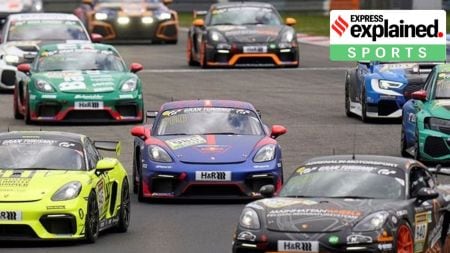 f1 rule changes: Four-time Formula 1 world champion Max Verstappen, centre, takes part in the 1000km race at the Nürburgring in a Porsche Cayman (no. 980), in Nürburg, Germany, Saturday Sept. 13, 2025.