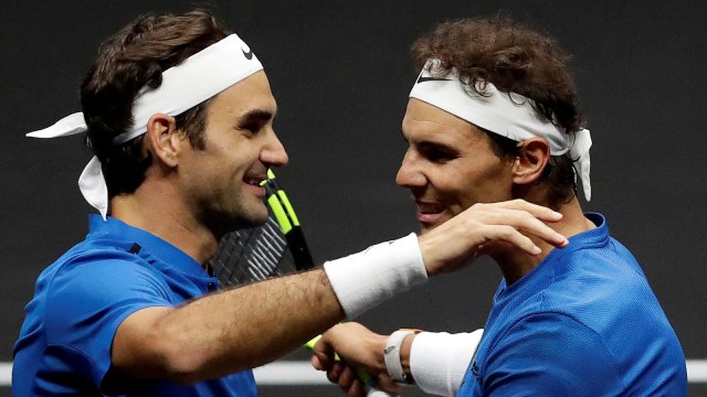 Roger Federer hinted a potential comeback with Rafael Nadal through a senior-style tour. (Reuters)