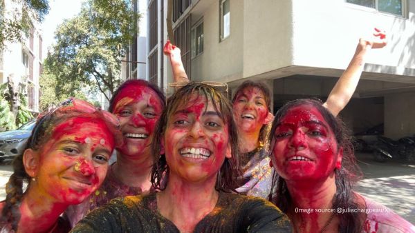 The French woman described the unique joy of participating in public celebrations filled with music, rituals, food, and above all, human connection (Image source: @juliachaigneau/X)