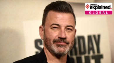 Jimmy Kimmel arrives for a special screening of the film "Saturday Night" at the Vista Theater, Sept. 24, 2024, in Los Angeles.