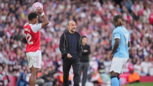 Pep Guardiola's Manchester City, known for playing a fluid passing style, started morphing into a different machine after Erling Haaland's goal. (AP)