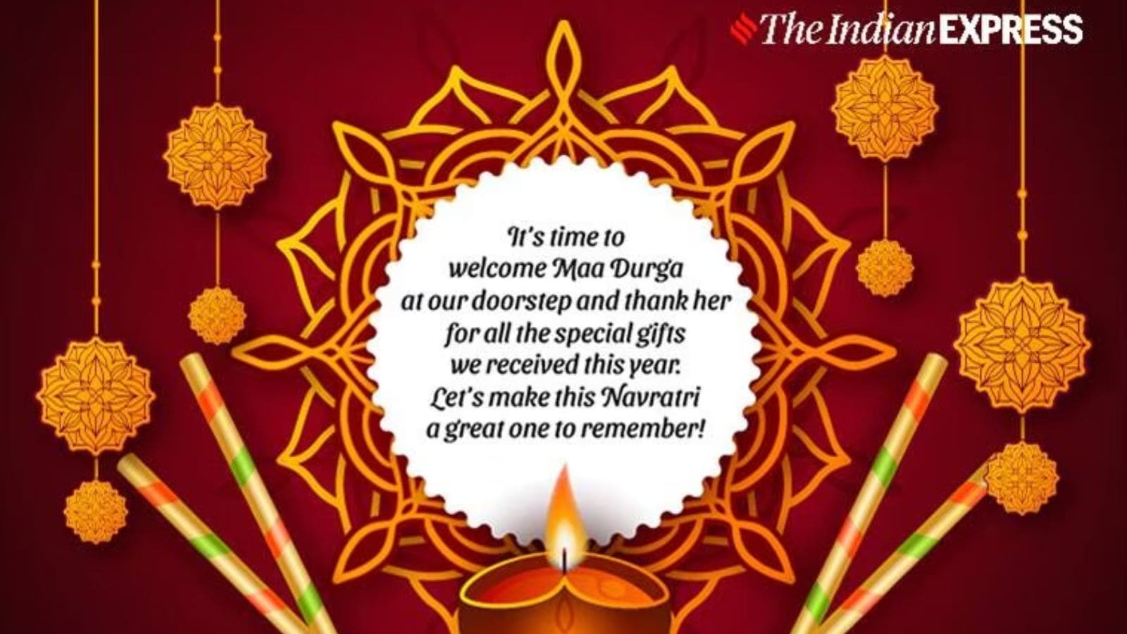May the festival of Navratri remind you that good always triumphs over evil.