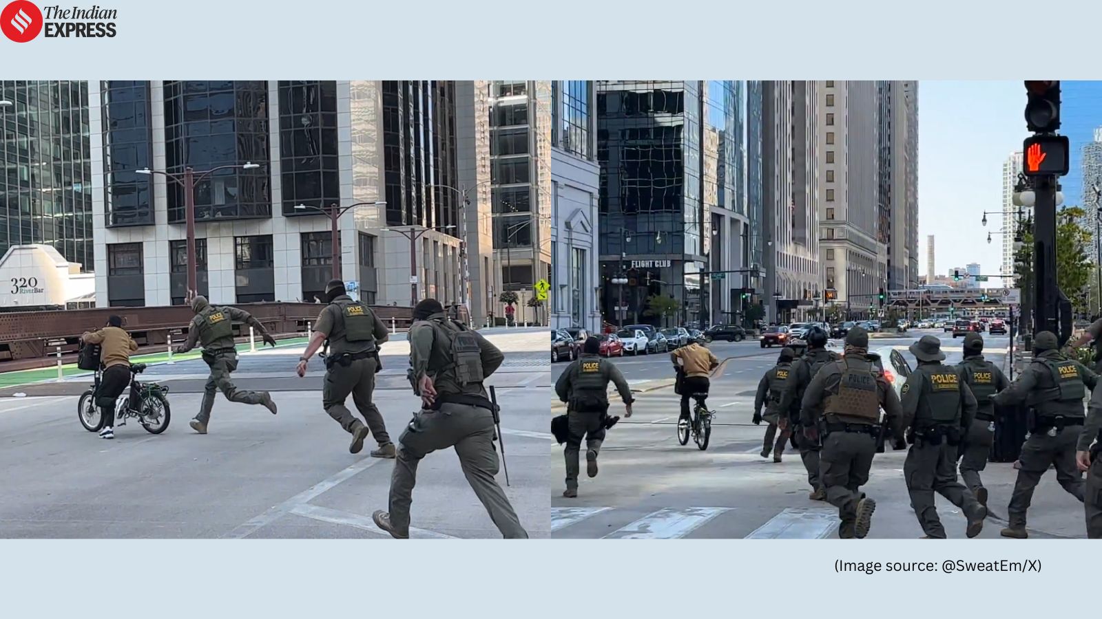 Food delivery worker outruns US immigration officers in dramatic Chicago chase; viral video sparks debate: ‘All these agents were losers’