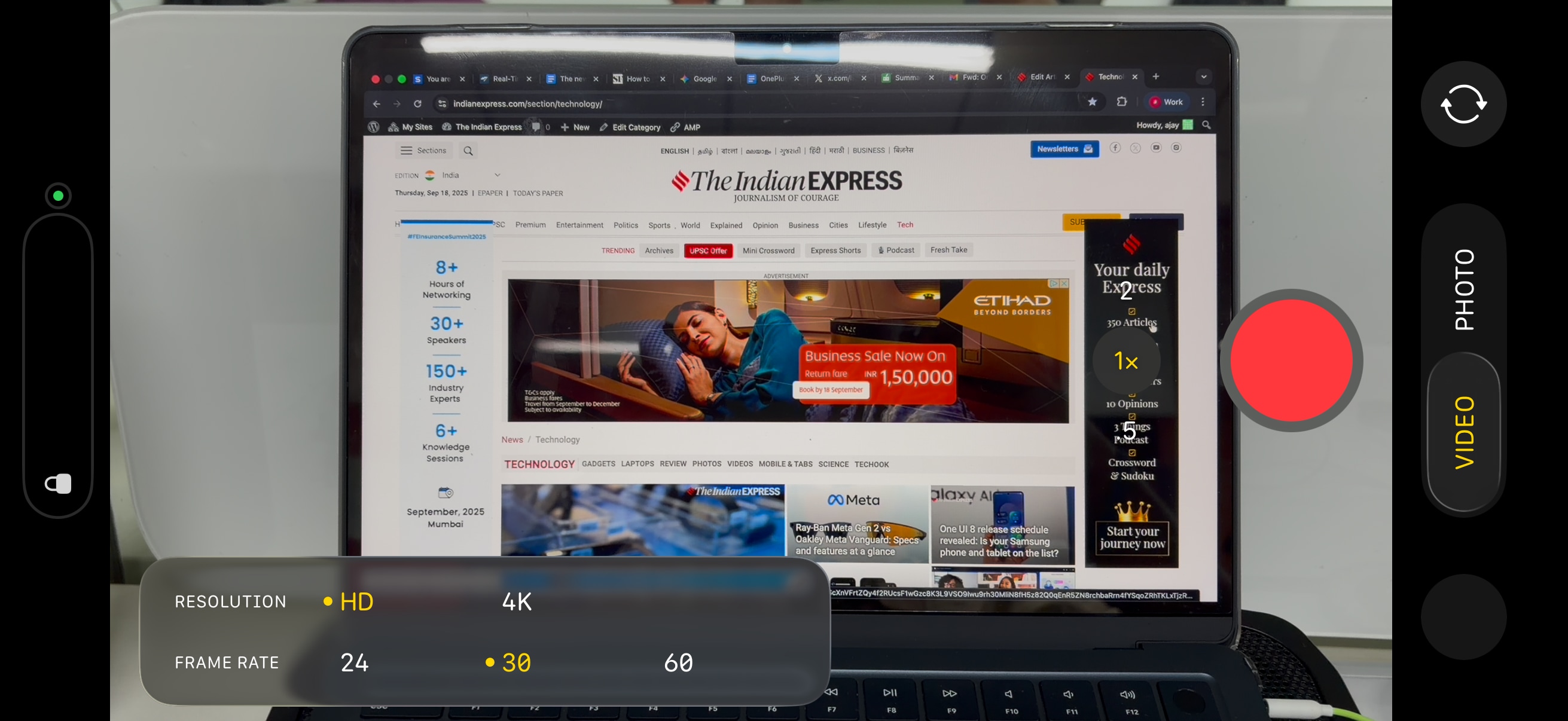 Camera UI in the iOS 26 (Express Image)
