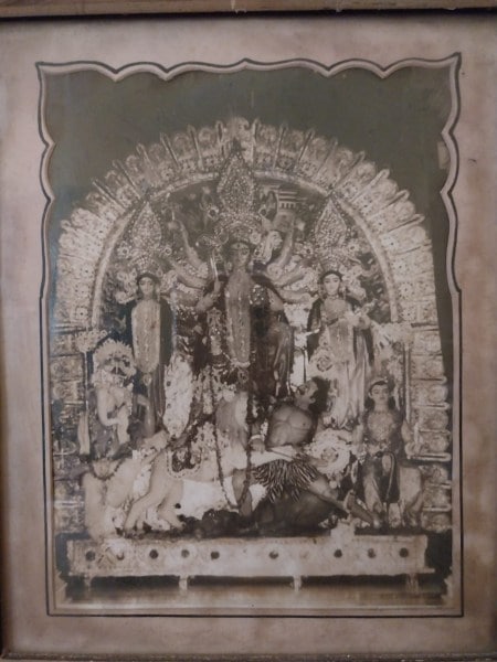 The idol of Goddess Durga in Udayachal (Express photo)