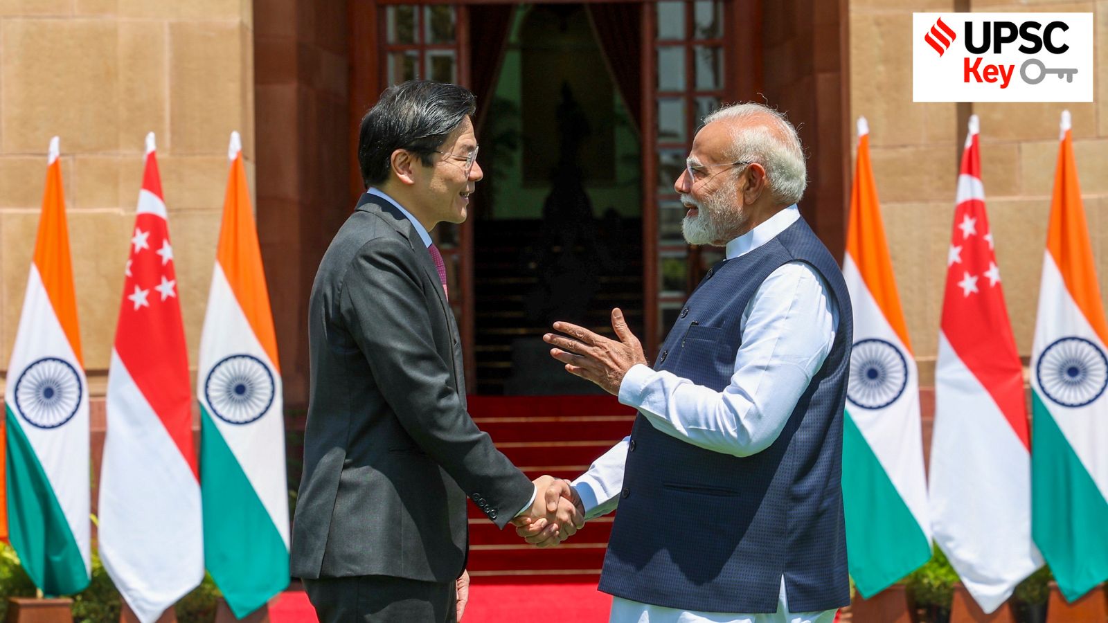 Modi, Lawrence Wongat,, India, Singapore, UPSC key