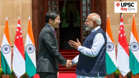 Modi, Lawrence Wongat,, India, Singapore, UPSC key