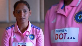Harmanpreet Kaur's India Women will sport a pink jersey against Australia in the 3rd ODI in Delhi today. (BCCI)
