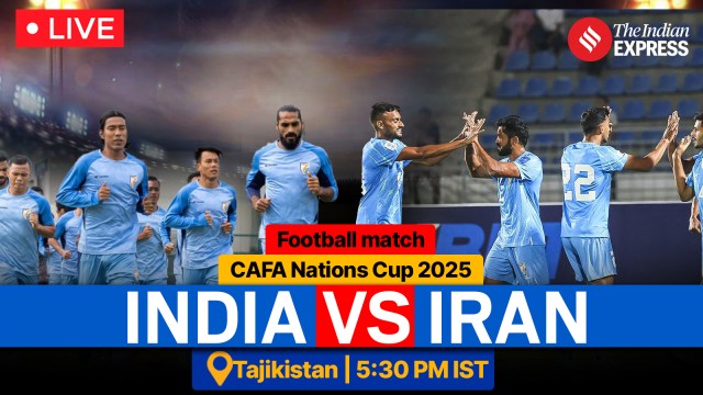  India face Iran 2025 in the CAFA Nations Cup football match at the Central Stadium in Hisor, Tajikistan on Monday. 