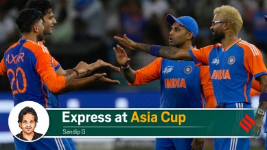 When India played the UAE team in their Asia Cup opener, the excruciating heat of the afternoon and the mildly pleasant breeze of the evening had given away to baking humidity at Dubai International Cricket Stadium in Dubai, United Arab Emirates on Wednesday. (AP Photo)