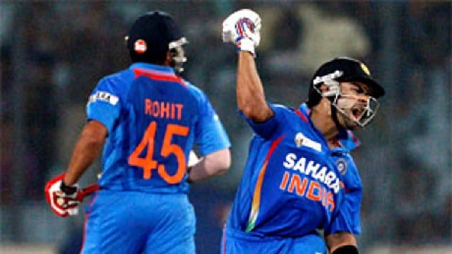 Virat Kohli and Rohit Sharma would mark their arrival as India's next heroes in 2012 Asia Cup match against Pakistan. (PTI photo)