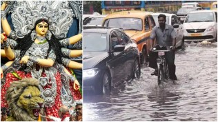 Heavy rains predicted for Kolkata, South Bengal, disrupting Durga Puja.