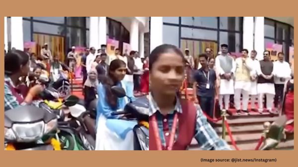 During the event, CM Mohan Yadav interacted with several students on stage (Image source: @jist.news/Instagram)