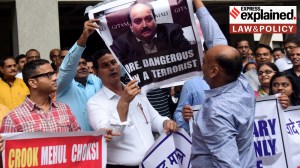Home buyers of Geetanjali Infratech, a company owned by Mehul Choksi of the PNB Scam fame protesting at Borivali east for delay in possession in Mumbai. Express photo by Kevin DSouza, Mumbai 23-06-2018. *** Local Caption *** Home buyers of Geetanjali Infratech, a company owned by Mehul Choksi of the PNB Scam fame protesting at Borivali east for delay in possession in Mumbai.