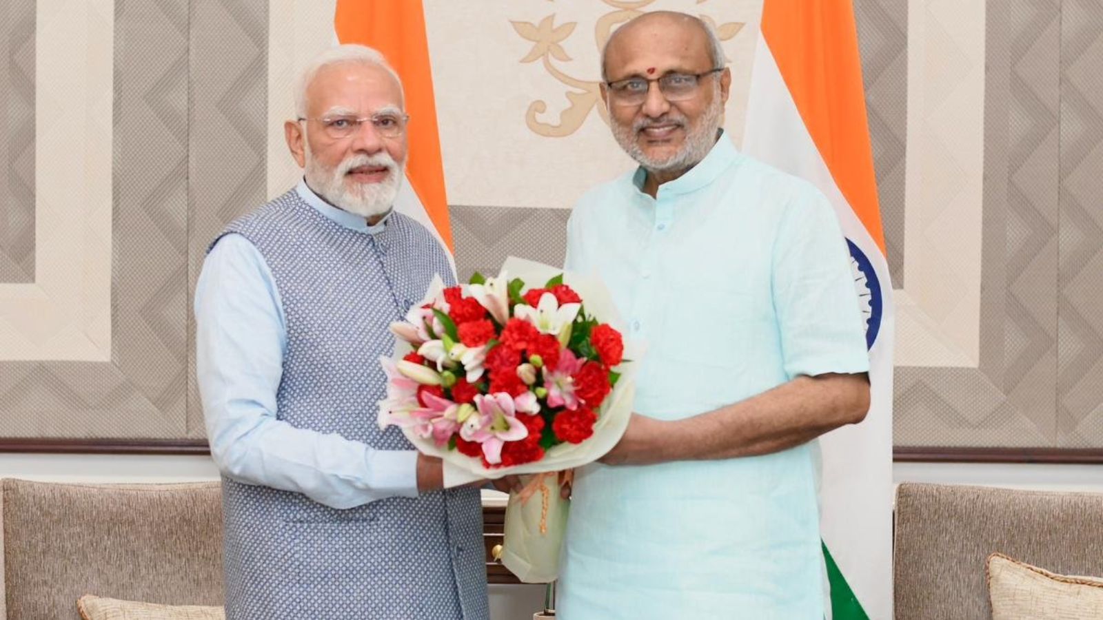 Modi and Vice President Radhakrishnan Discuss Various Topics