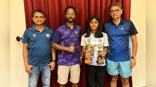 Today, Nangare is India’s No. 1 under-15 squash player and an under-17 All-India champion—achievements born from YouTube tutorials and a broken cement court. (Express Photo)