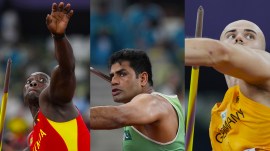 Neeraj Chopra's World Athletics Championships javelin throw rivals: Anderson Peters, Arshad Nadeem and Julian Weber are the top throwers who will look to claim the World Championship crown, that currently rests on Neeraj's head. (PHOTOS: AP)