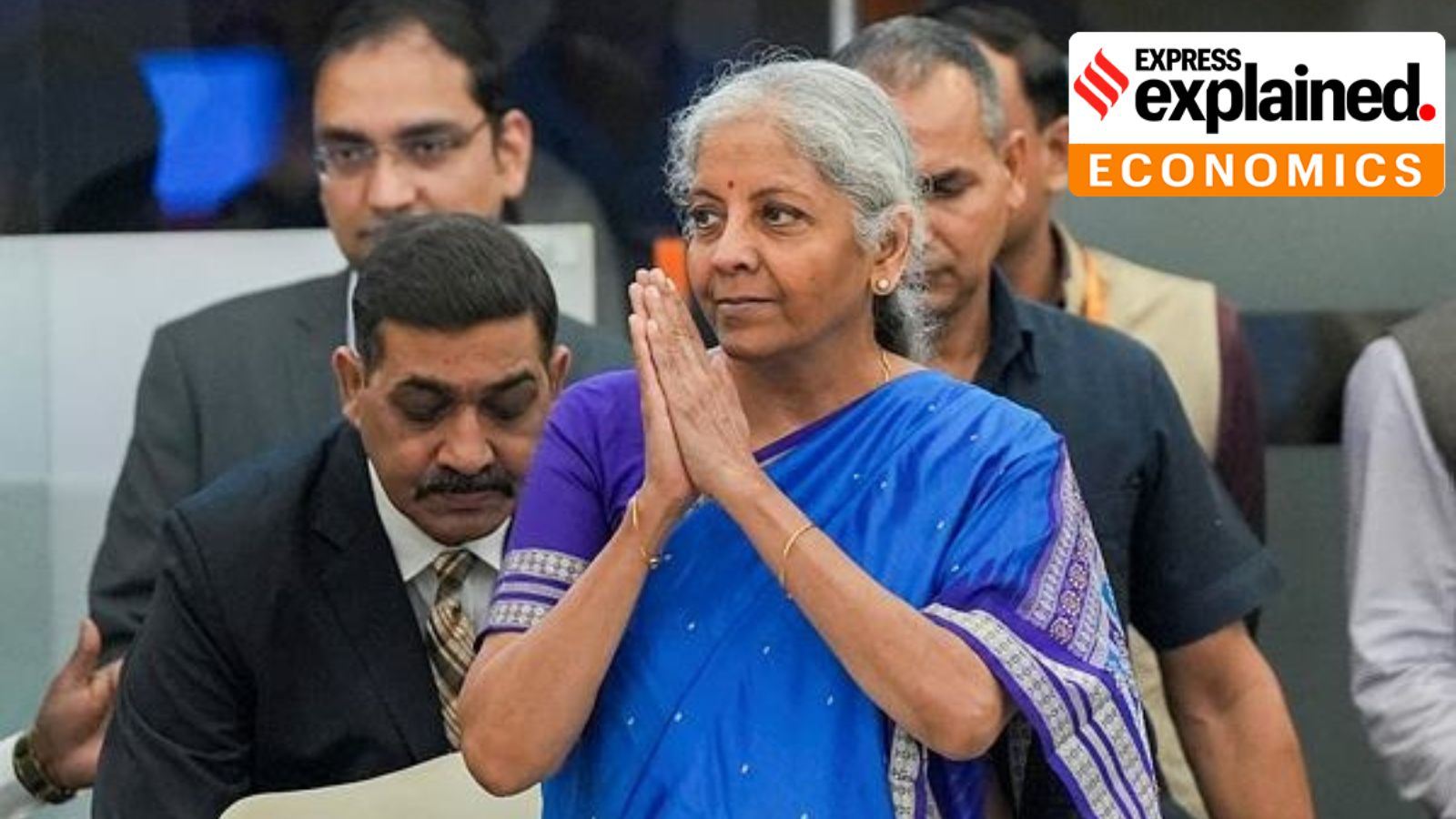 FM Nirmala Sitharaman at the GST Council meeting. Karnataka has raised concerns of a tax revenue shortfall if the proposals proceed