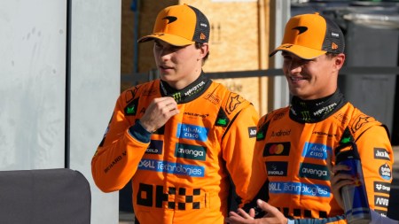 McLaren drivers' Oscar Piastri and Lando Norris. (Photo: AP)