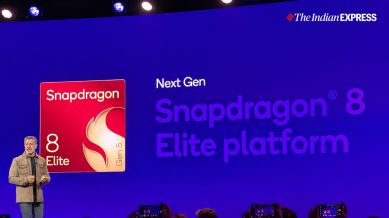Alex Katouzian at the Snapdragon Summit in Maui, where Qualcomm outlined its vision for the AI-powered future. (Image: Anuj Bhatia/The Indian Express)