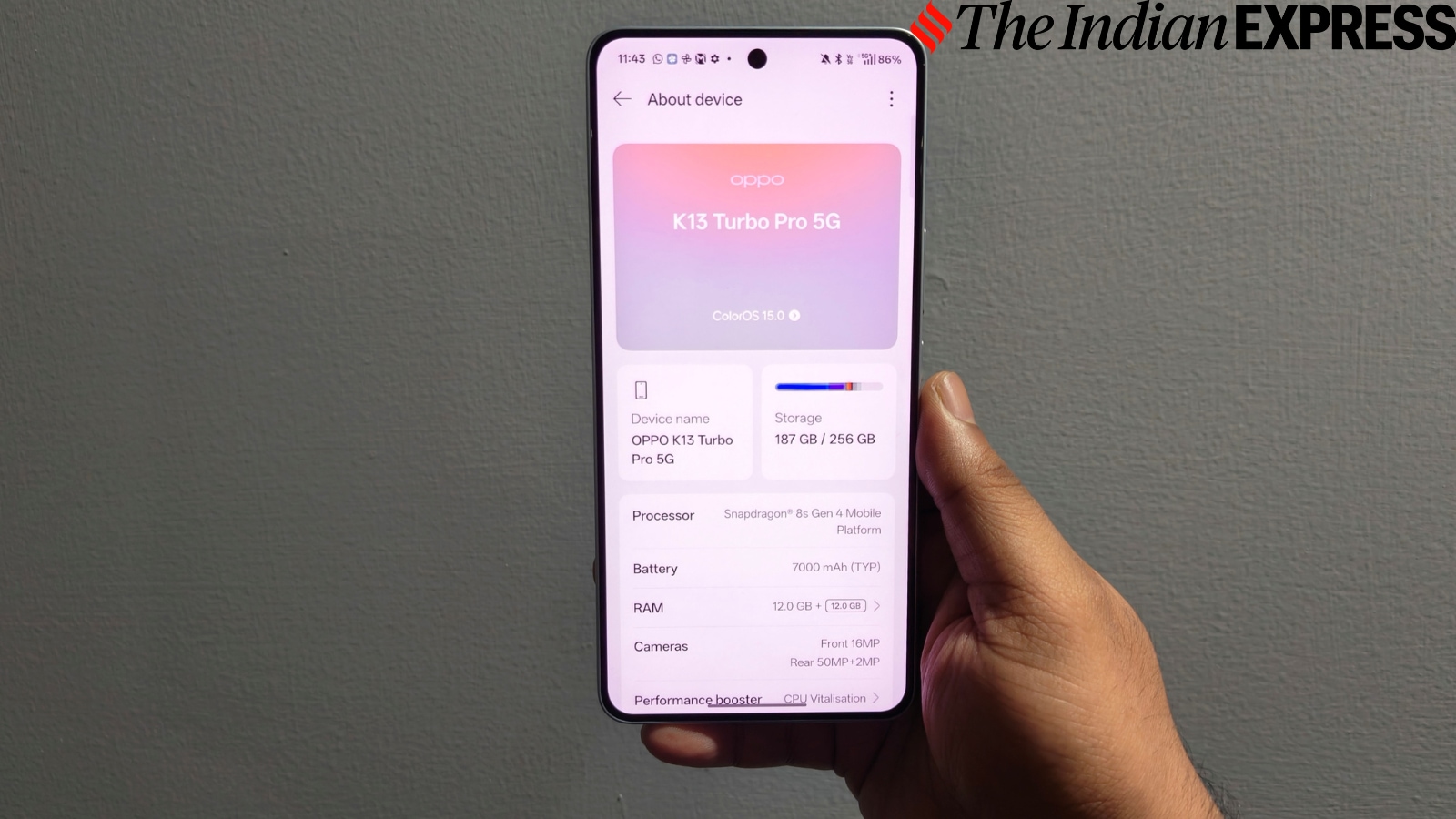 Oppo K13 Turbo Pro is powered by the Snapdragon 8s Gen 4 chipset.
