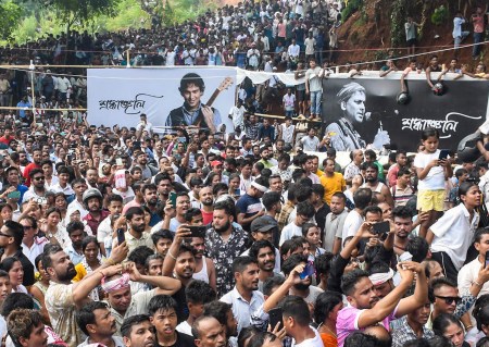 Crowd storms home of Zubeen Garg’s manager, pelts stones at police vehicles in Guwahati