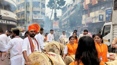 Yogesh Bakal, president of the Shitala Devi Tarun Mandal, said they never use DJs. (Express Photo)