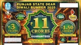 Punjab State Dear Diwali Bumper Lottery Result 2025