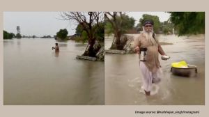 On Tuesday, the Punjab government declared all 23 districts as flood-affected, informing that the floods have claimed 30 lives and impacted over 3.5 lakh people so far (Image source: @harbhajan_singh/Instagram)