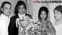 Rajesh Khanna with Dimple Kapadia at marriage reception
