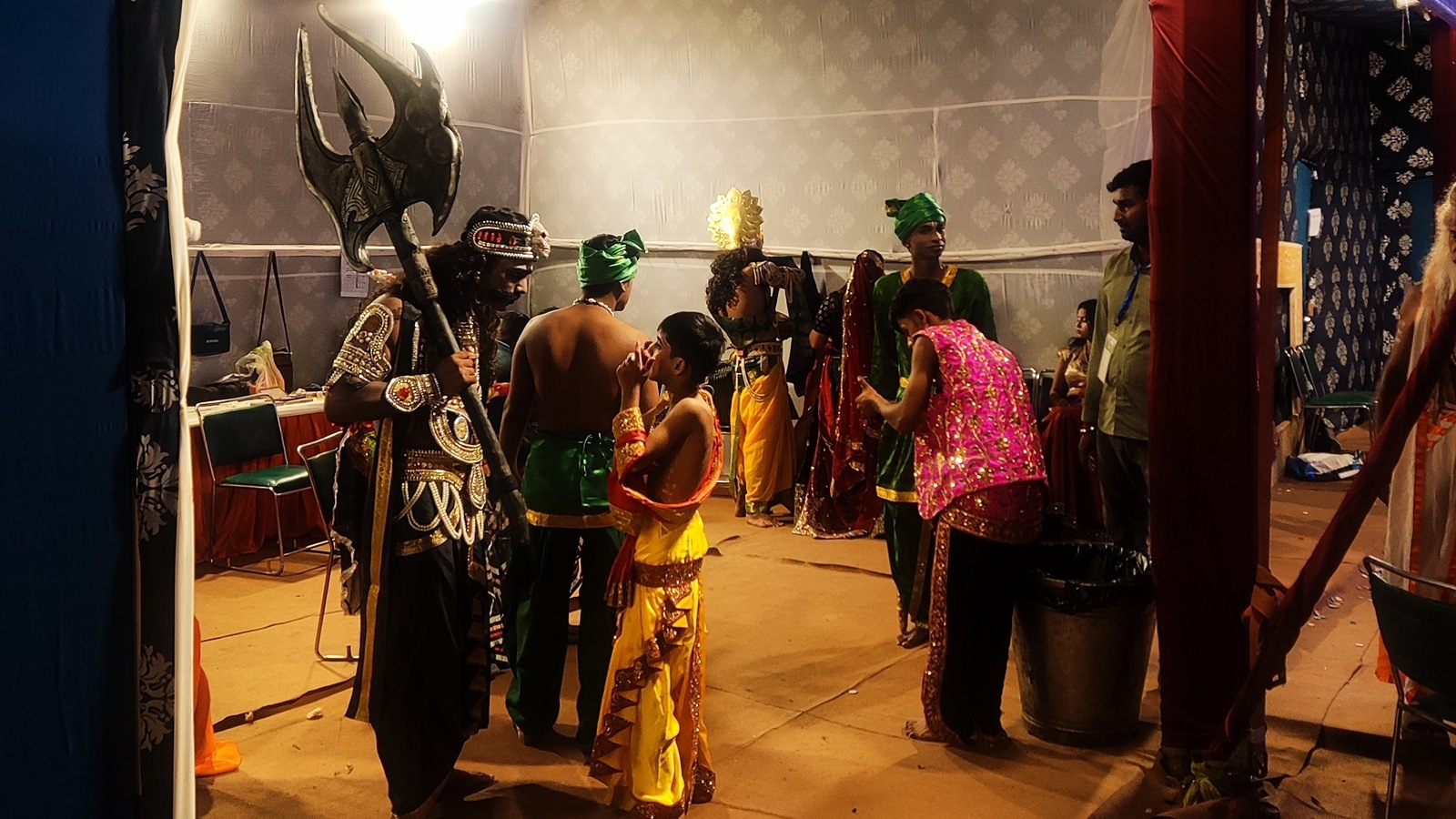 Behind the scenes during the Ramlila rehearsals