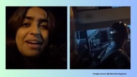 In a video posted on Instagram, she said, "Guys, listen, I just got back from garba night and realised I don't have the keys to my flat" (Image source: @indians/Instagram)