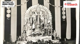 The first Durga Puja at Sukhatara, Kolkata (Express photo)