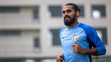 Indian footballer Sandesh Jhingan in action. (AIFF)