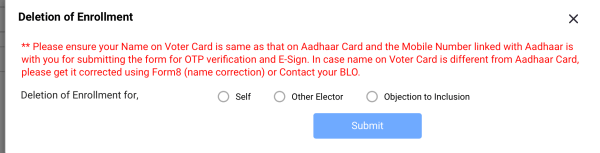 Through ECINet, electors can submit forms and election officials can process them