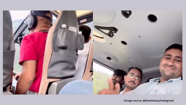 The students paid Rs 10,400 each for the round trip and completed the 280-km journey, which normally takes 10 hours by road, in just 25–30 minutes. (Image source: @thewhatup/Instagram)