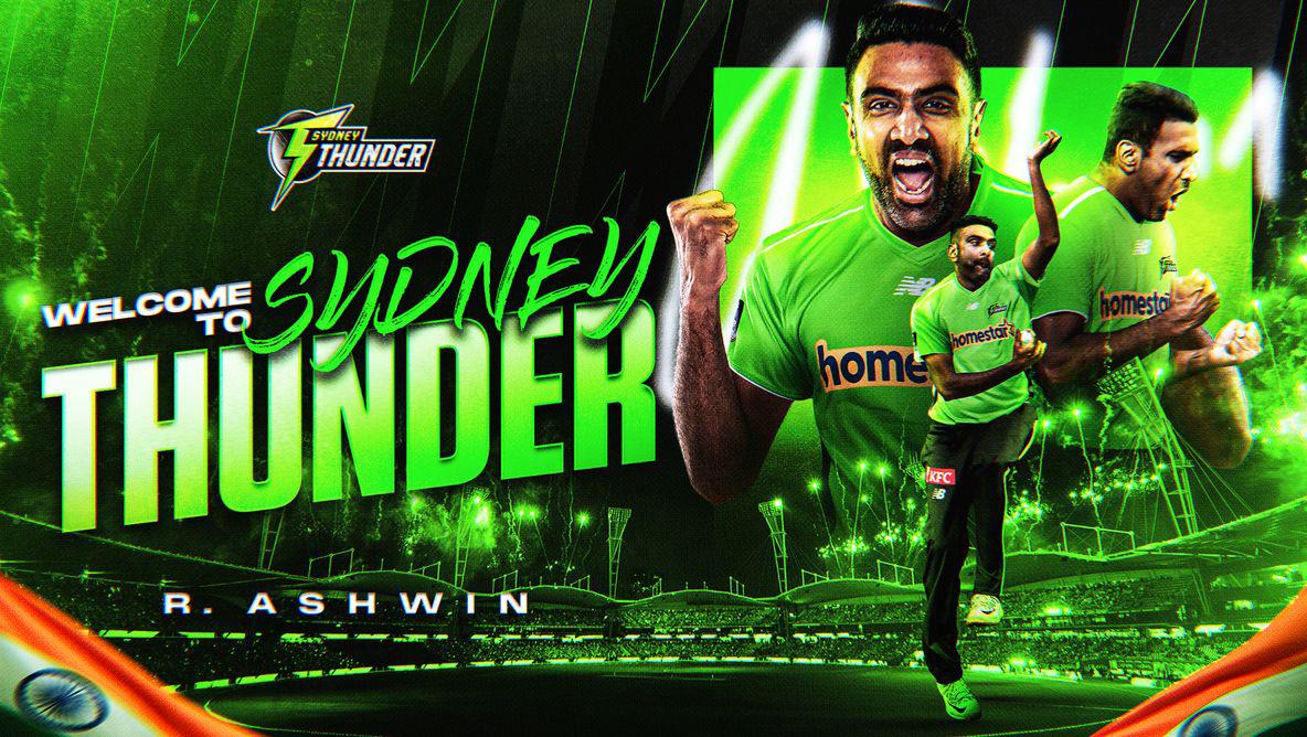 Sydney Thunder announced the signing of Ravichandran Ashwin for the upcoming season of the Big Bash League. (PHOTO: Sydney Thunder)