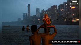 Cumulatively, 1,97,114 Ganesh idols were immersed in Mumbai over four days, which are earmarked for immersions, during the Ganesh festival.