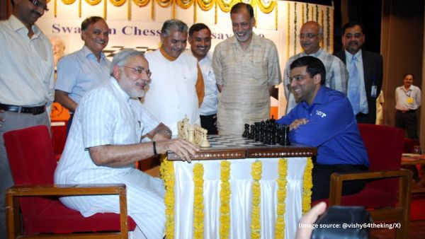 Viswanathan Anand recalled how, upon hearing about his love for Gujarati food, Modi spontaneously suggested they go out for a meal (Image source: @vishy64theking/X)